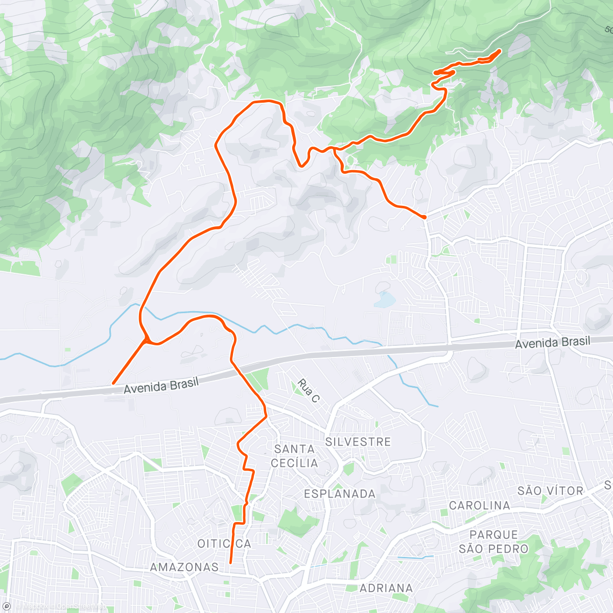 Map of the activity, Mirante da Torre.