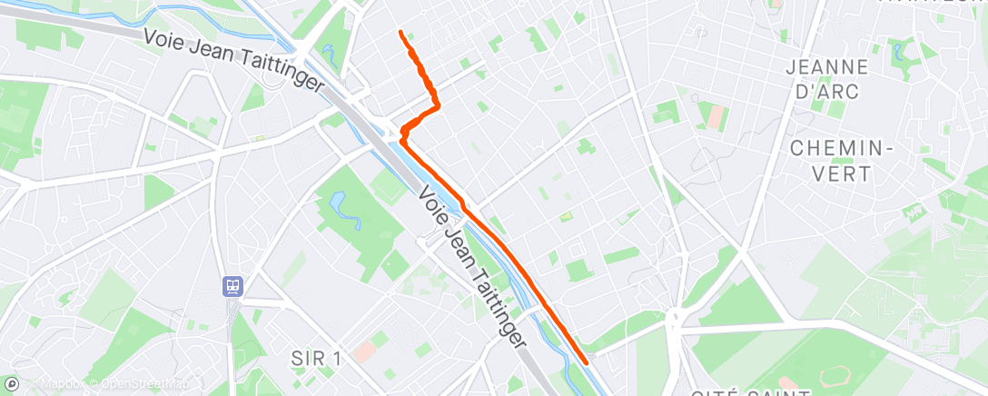 Mapa de la actividad, Walking in Reims