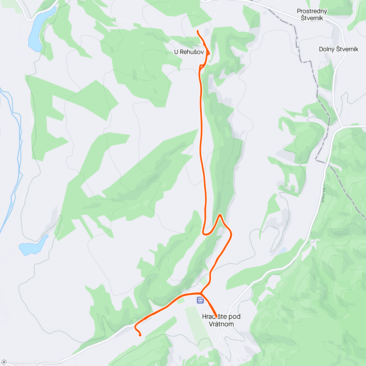 Map of the activity, Chariot Ride 📈 Rehuši