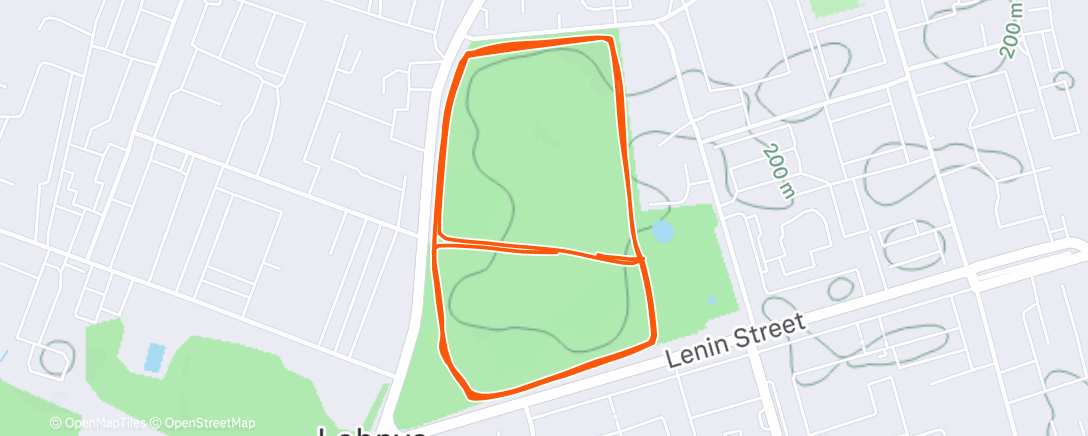 Map of the activity, Утренний забег