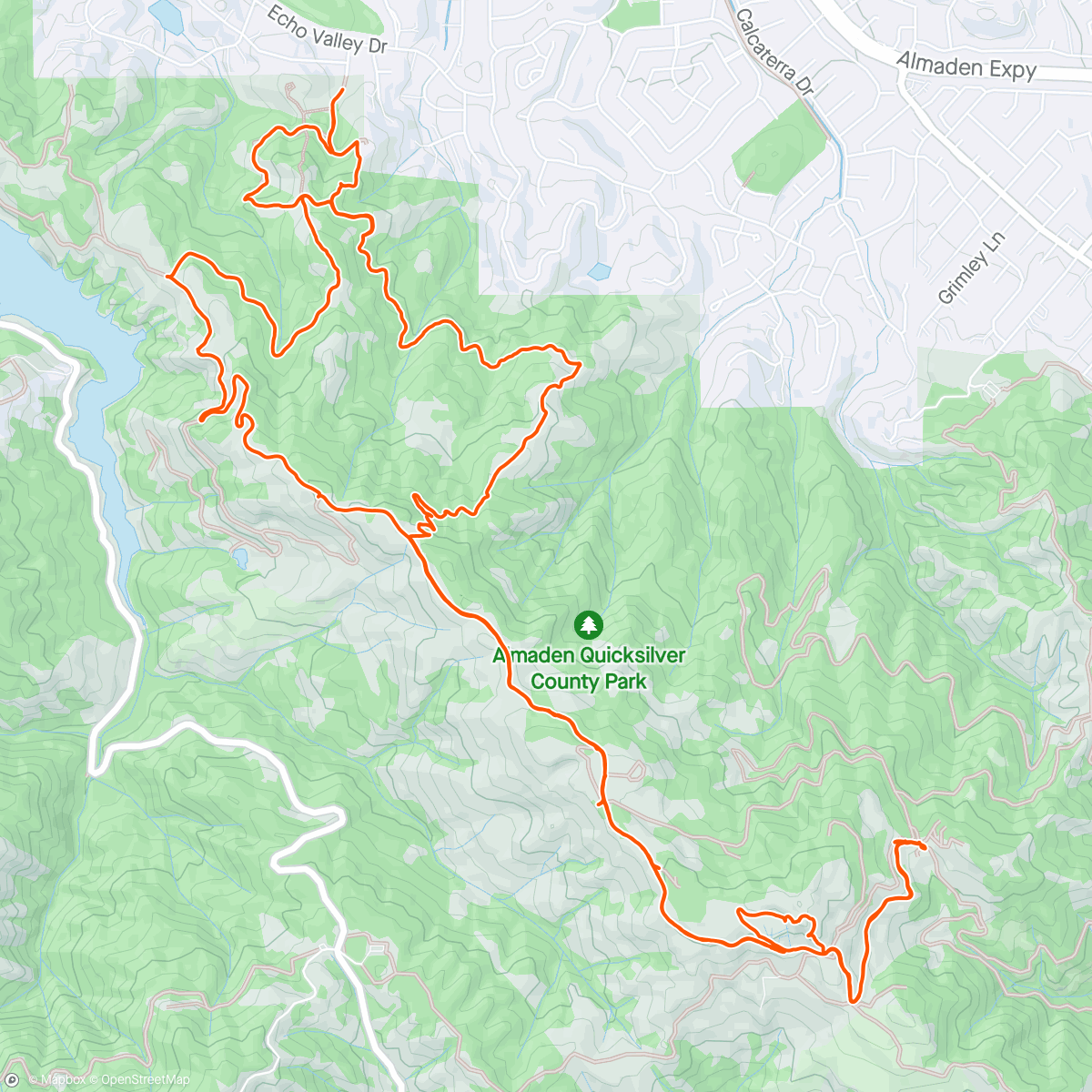 Mapa de la actividad, Lunch Hike