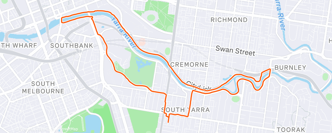 Map of the activity, River Run