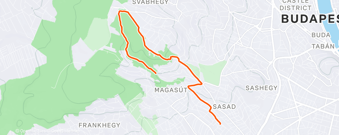Map of the activity, Morning Run