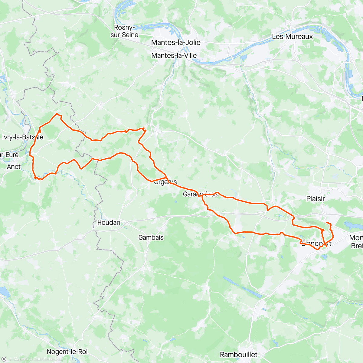 Карта физической активности (Top parcours sur une partie du rallye d’Orgerus 👌🏻)