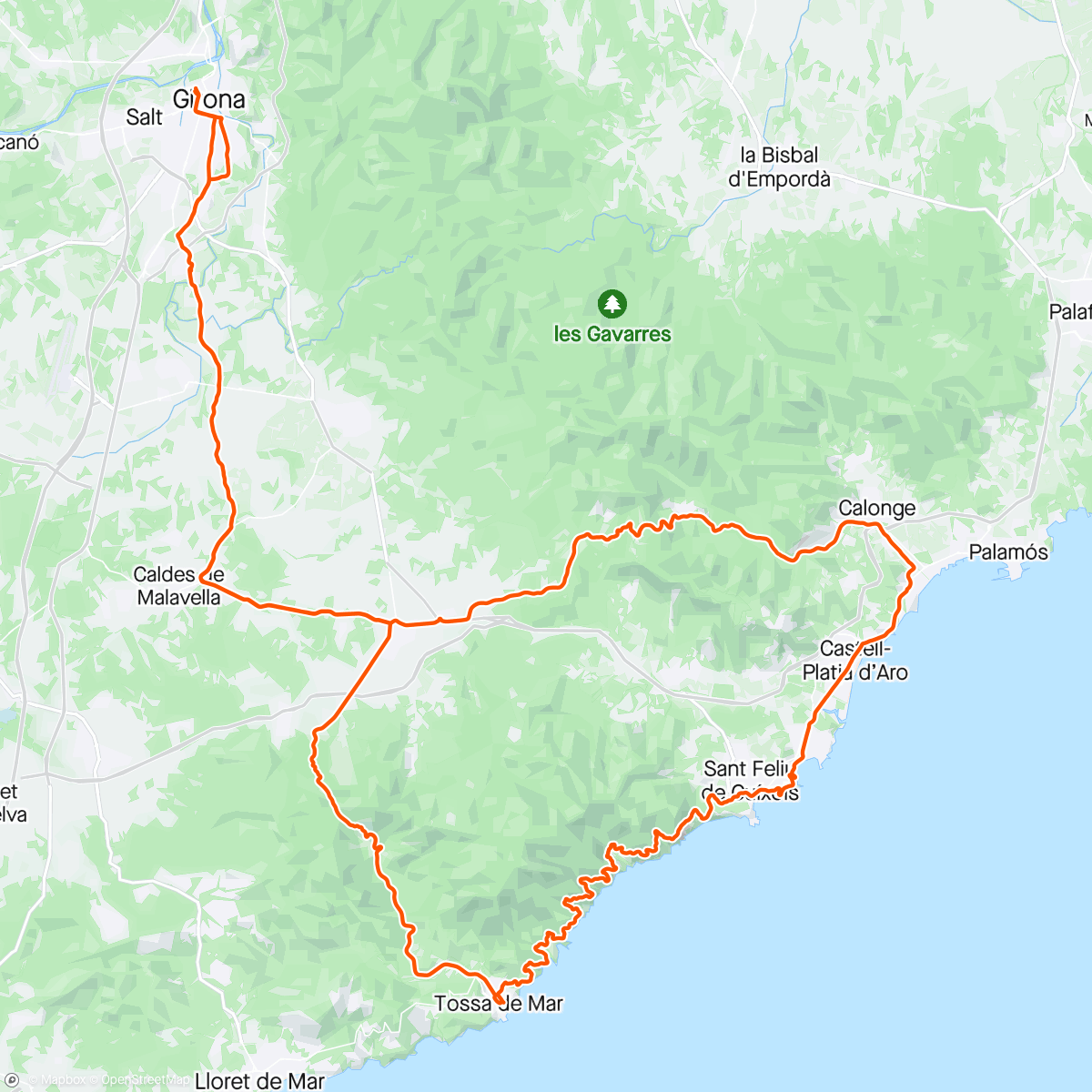 Map of the activity, Ride Along Spanje - Finaledag & DROOG!