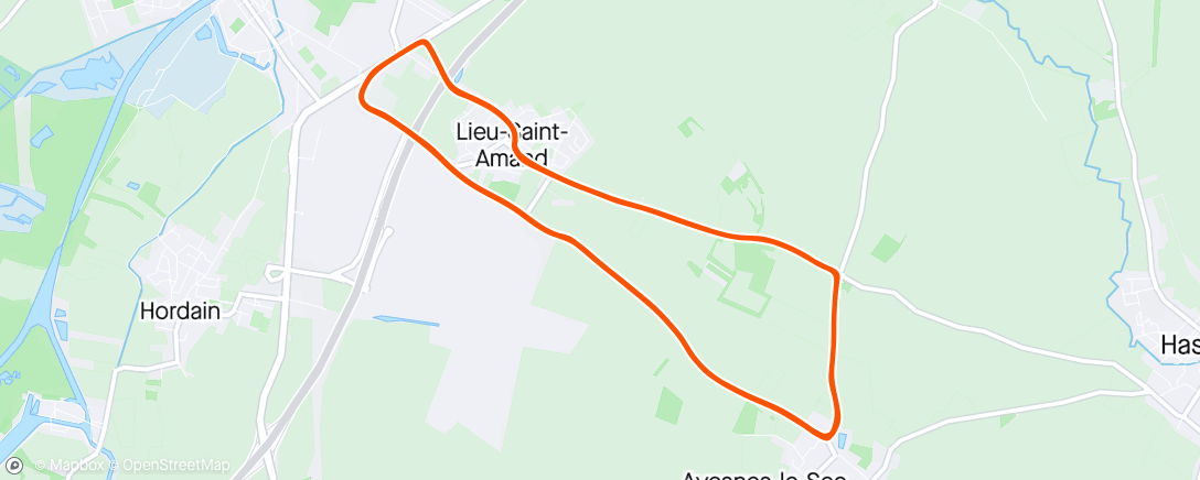 Kaart van de activiteit “Course Lieu St-Amand”