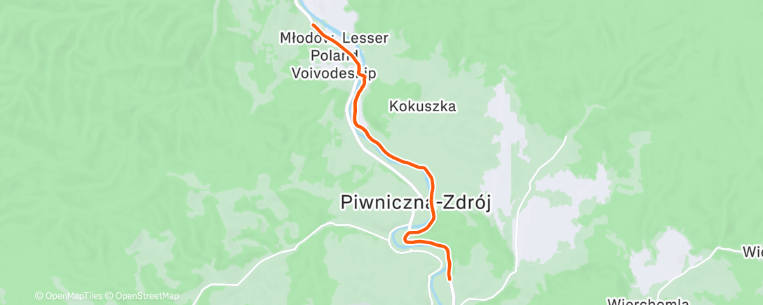 Map of the activity, Morning Run