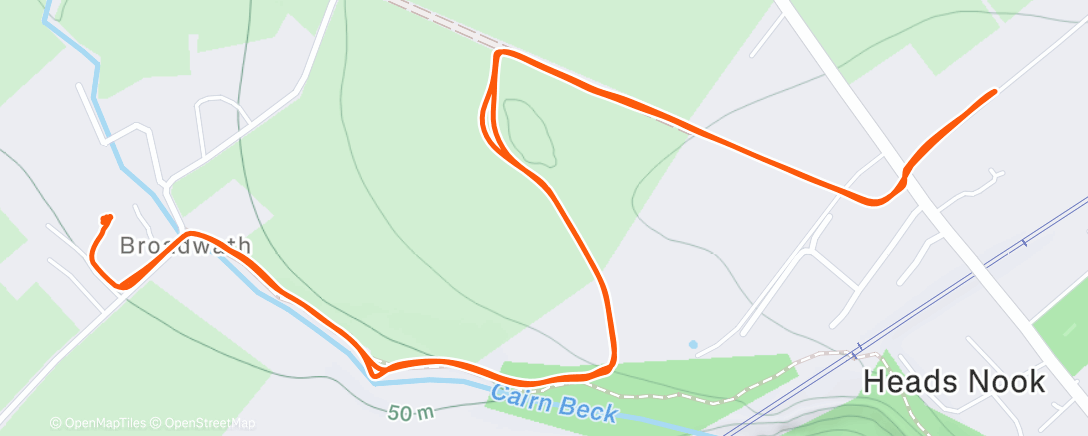 Map of the activity, Morning Walk