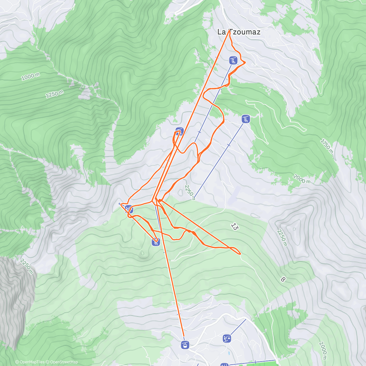 Map of the activity, Day 3 of le ski !! 🤩