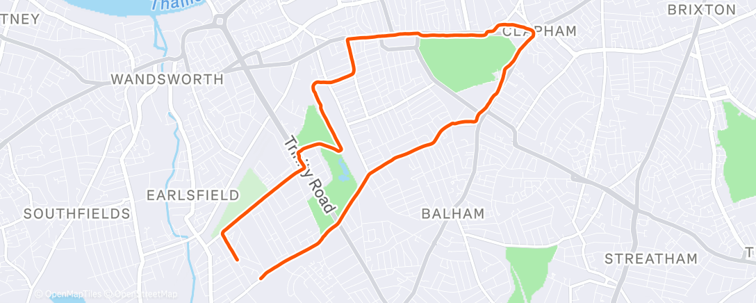 Map of the activity, Run London🇬🇧