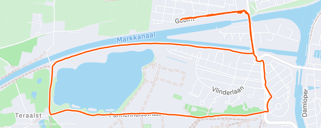 Map of the activity, Lunch Run