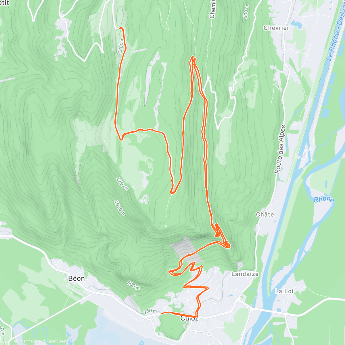Map of the activity, ROUVY - Col du Grand Colombier | Everesting