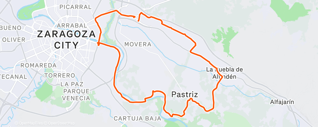 Map of the activity, Entrenamiento matutino