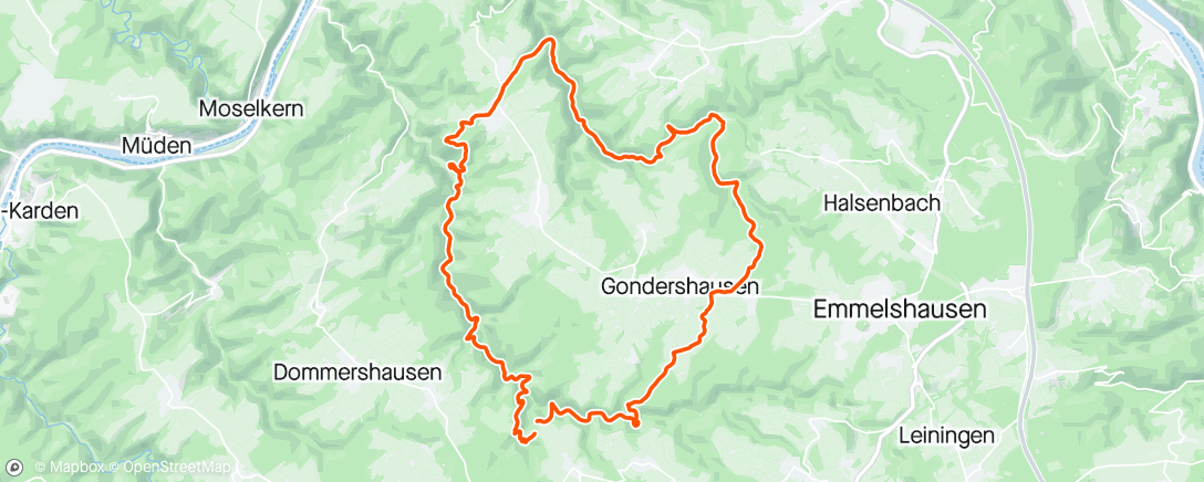 Map of the activity, Hunsrücker Canyon Trail
