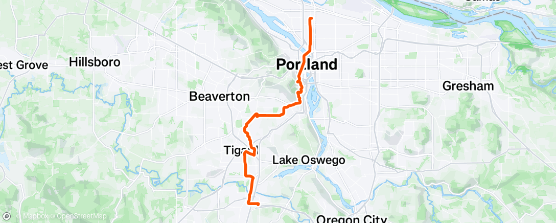 Map of the activity, ride to the ride