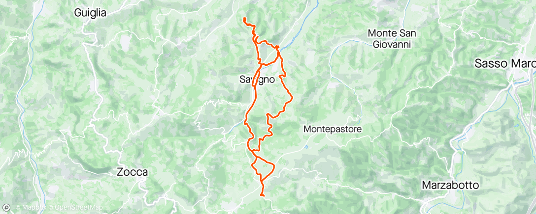 Map of the activity, Giro becca aria