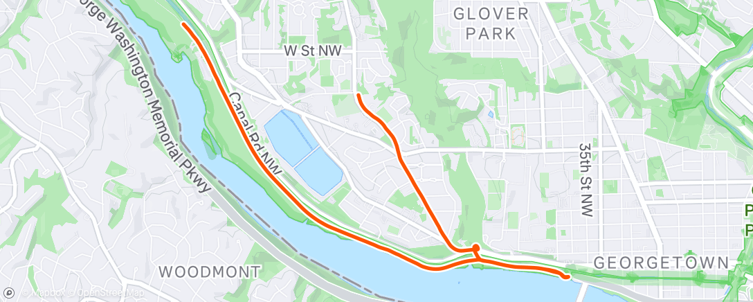 Map of the activity, Morning Run