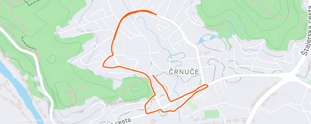 Map of the activity, Night Run