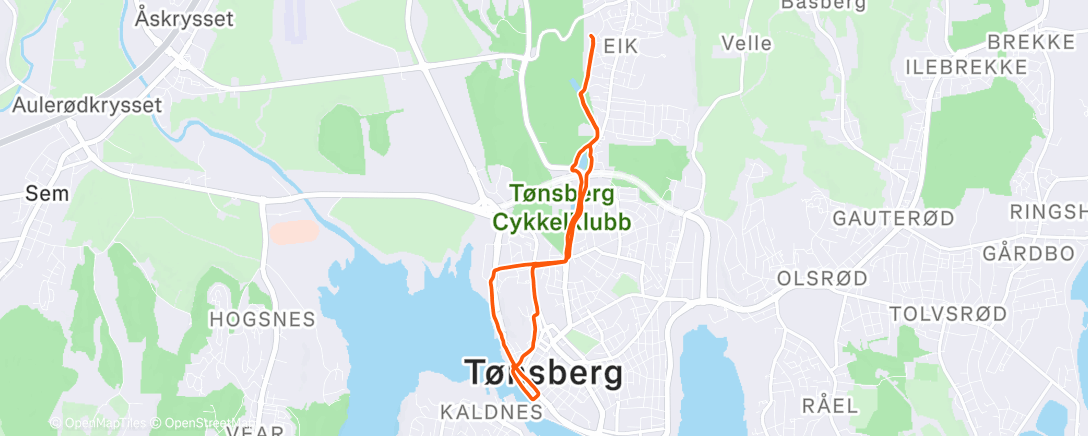 Map of the activity, Morning Run