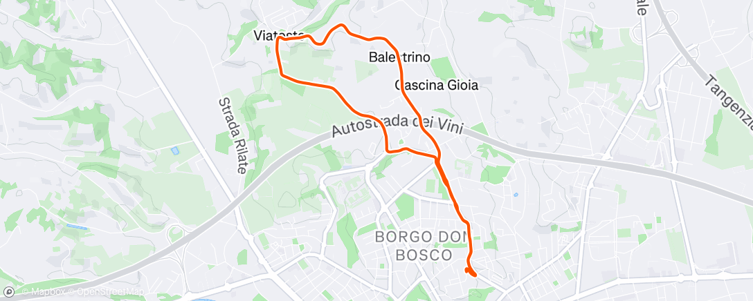 Map of the activity, Afternoon Run.... Scacciapensieri.... Vediamo domenica come va