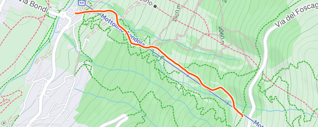 Map of the activity, Afternoon Walk