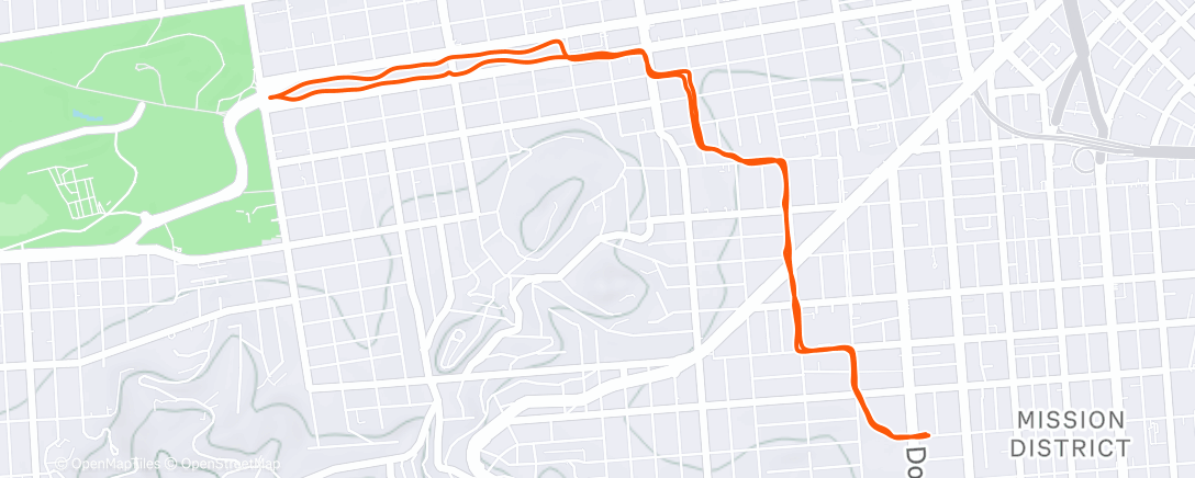 Map of the activity, Morning Run