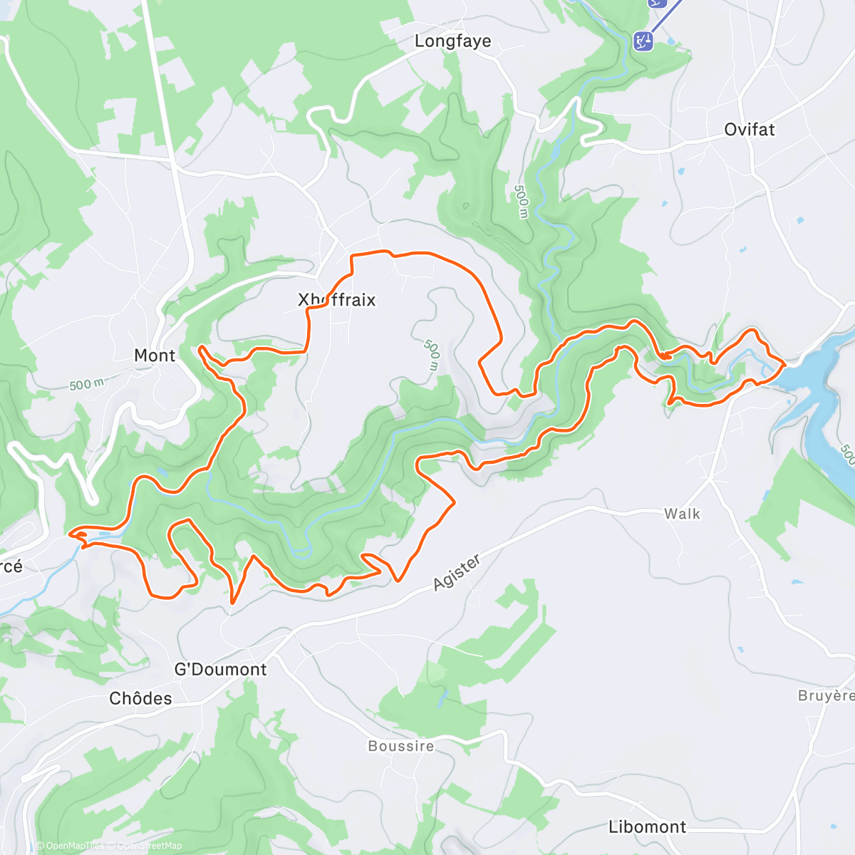 Map of the activity, Camping du Moulin - Barrage de Robertville