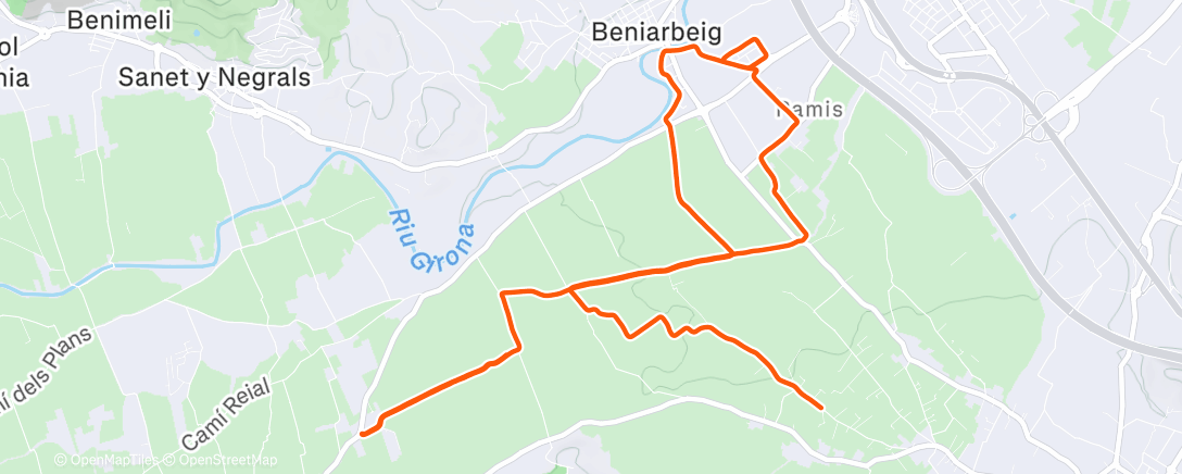 Карта физической активности (Carrera de mañana)