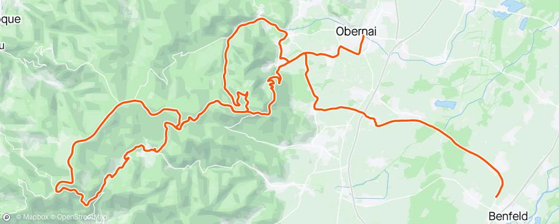 Map of the activity, Vélo Obernai