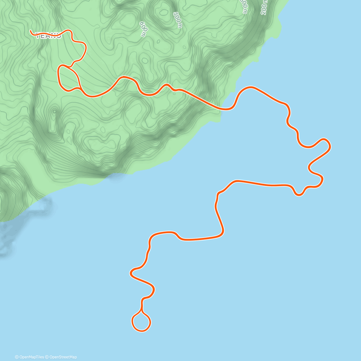 Map of the activity, Zwift - TT: Team, Foss-TT. På sekundet lik tid som i november. Grunnformen er nok ganske bra, men merker når jeg skal ta i at det er lite sykling og veldig lite hardt om dagen. Så tror domen på sykkel for kan bli ganske bra når jeg legger om.