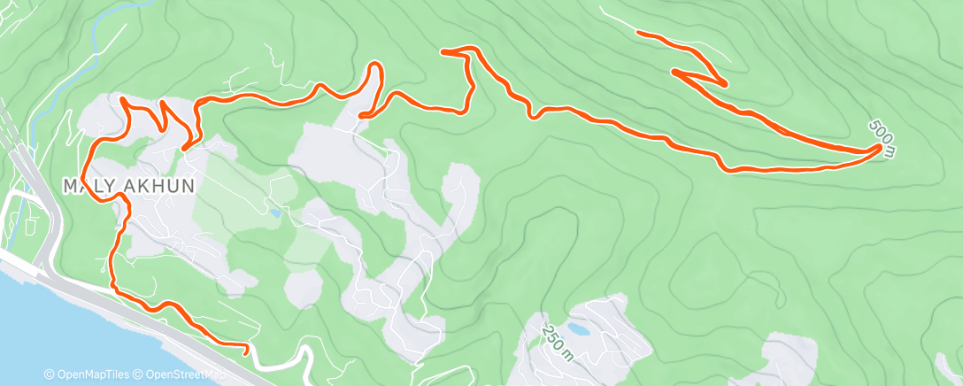 Map of the activity, Трейлраннинг (утро)