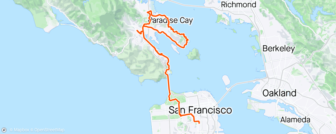 Mapa de la actividad, Lunch Ride