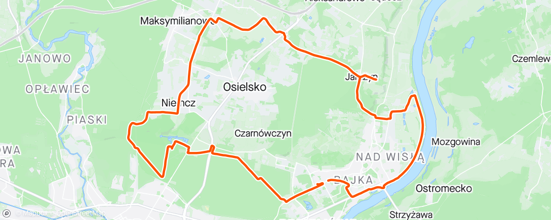 Map of the activity, Saturdasy Mountain Bike Ride