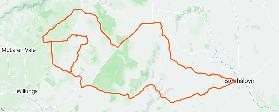 Map of the activity, Strath Ride