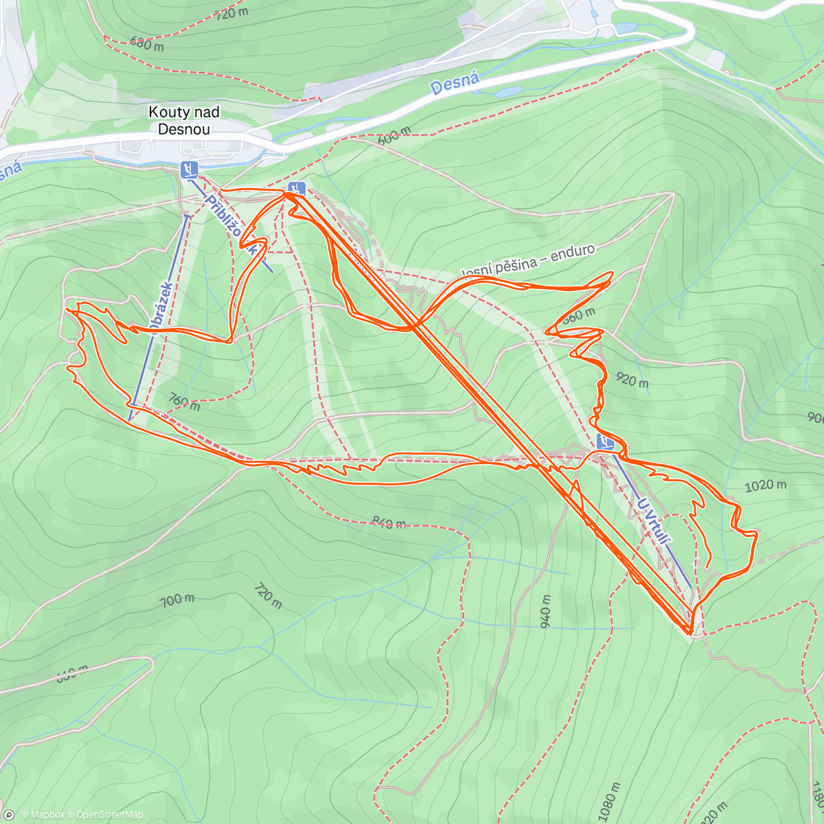 Map of the activity, Kouty 👌