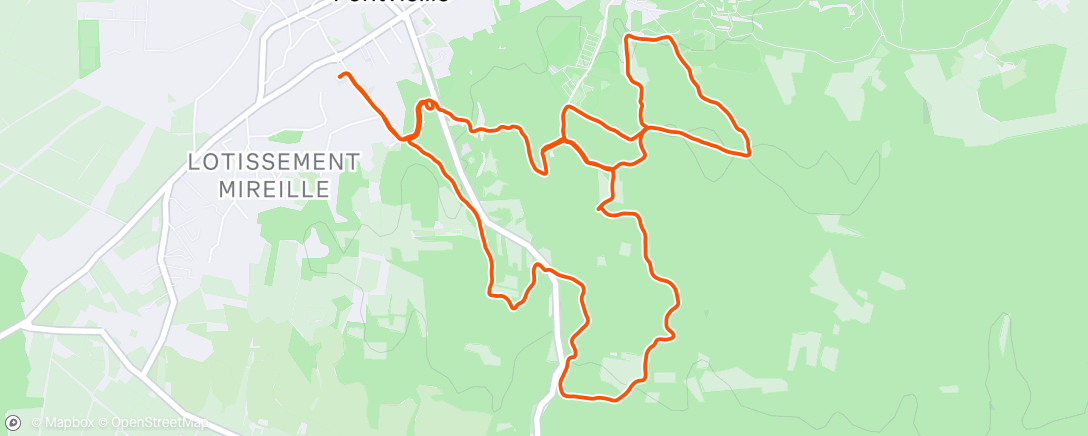 Map of the activity, Trail le matin