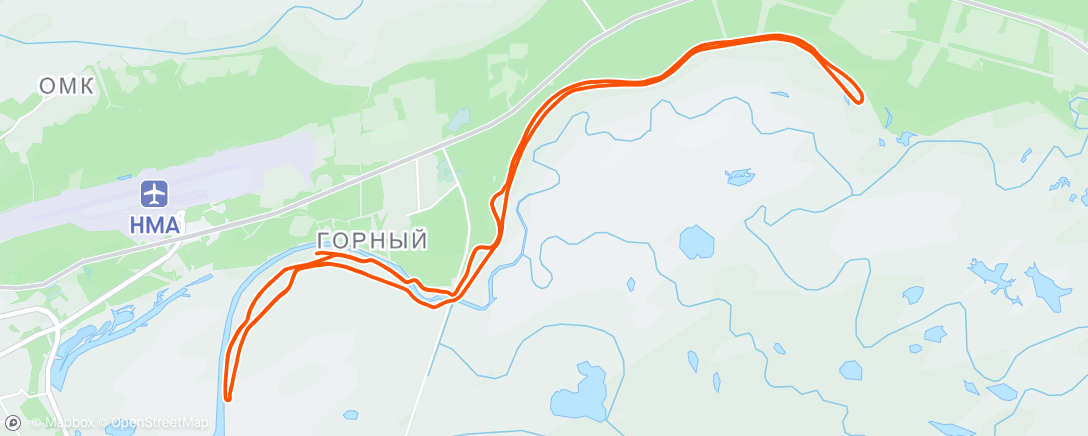 Map of the activity, Северный лыжный заезд (день)