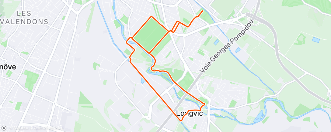 Map of the activity, Morning Run