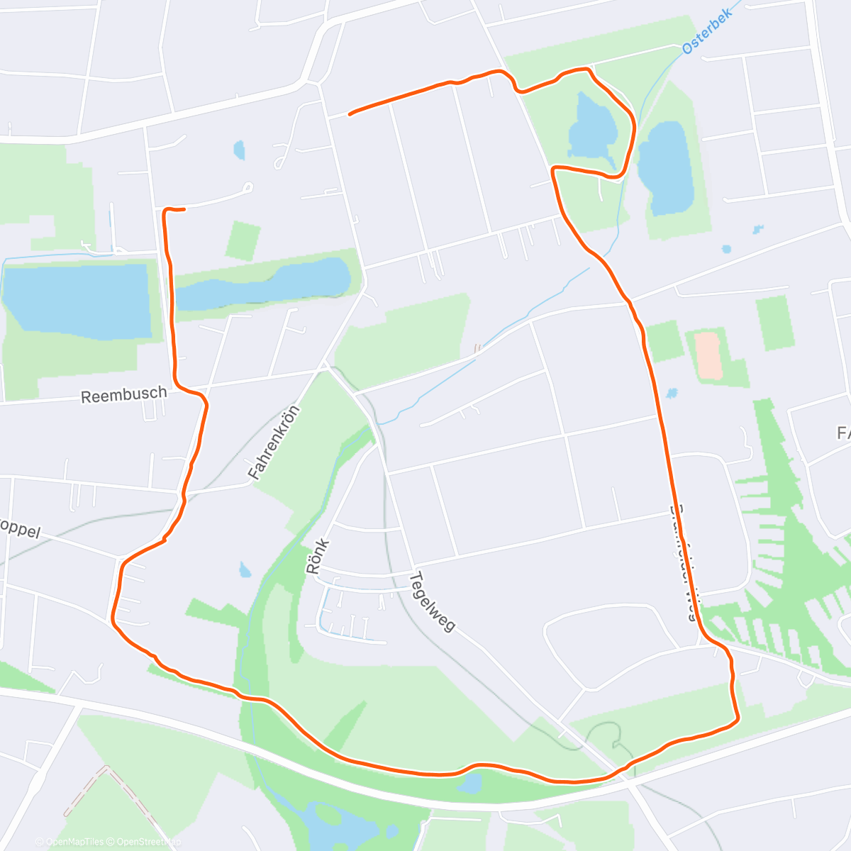 Map of the activity, Lauf vor der Arbeit