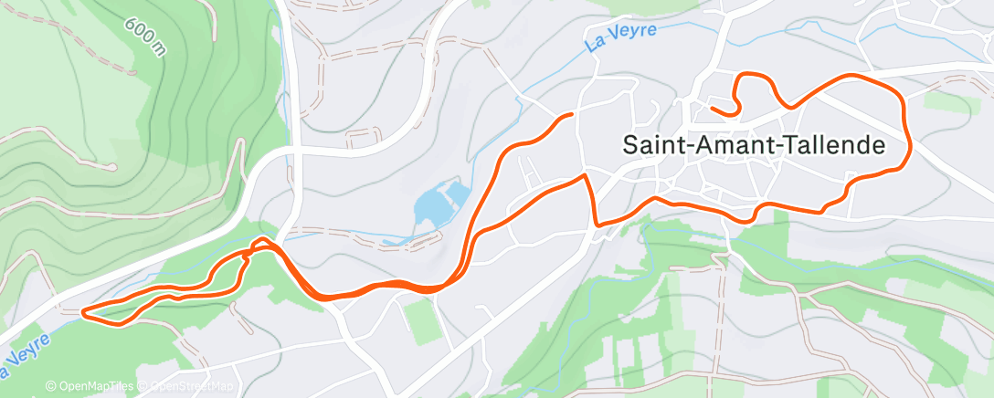 Map of the activity, Trail le midi