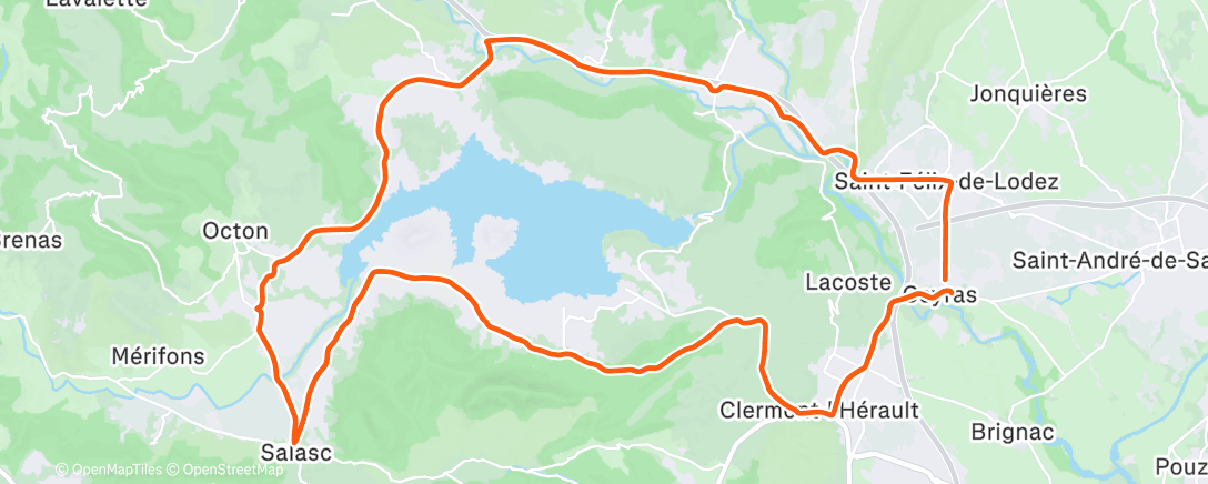 Map of the activity, Tour du Lac 🌞