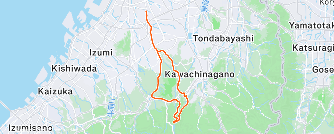 Map of the activity, 滝畑ダム　天野経由