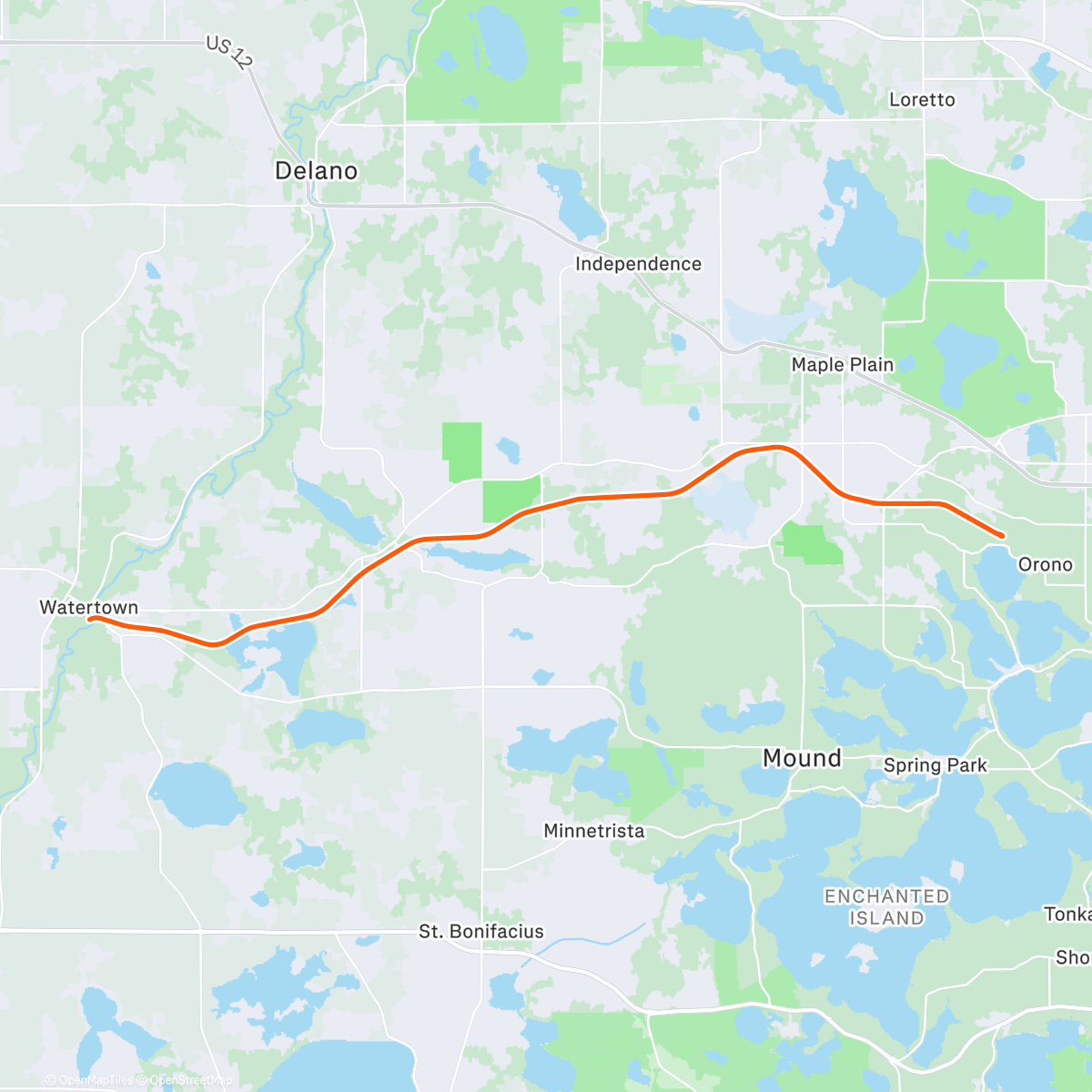 Map of the activity, Afternoon Fat Bike Ride