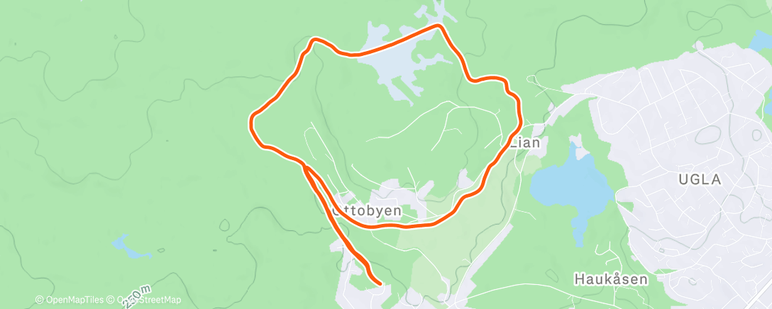 Map of the activity, Solemsåsen- Himmelvippen