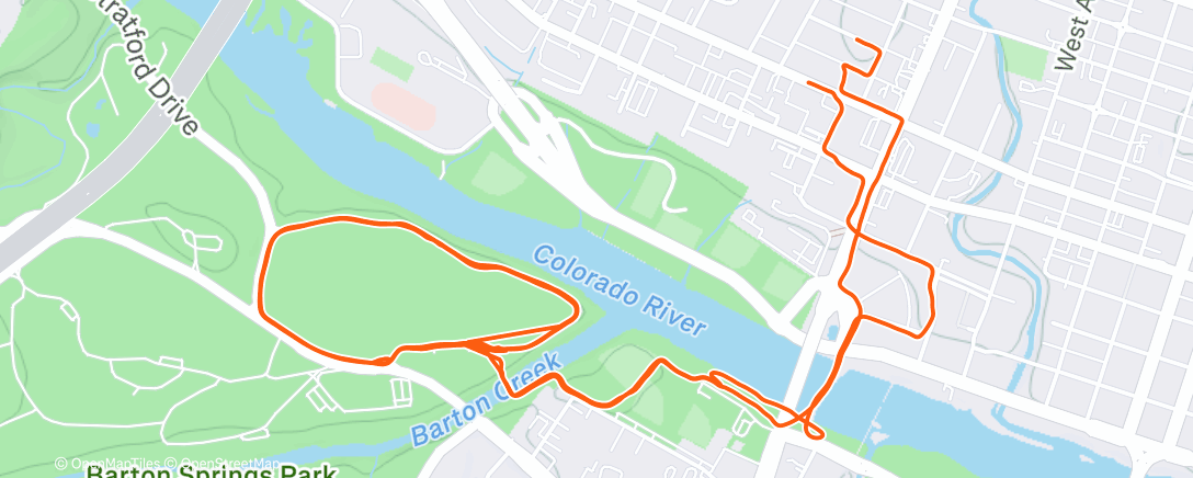 Map of the activity, Morning Run