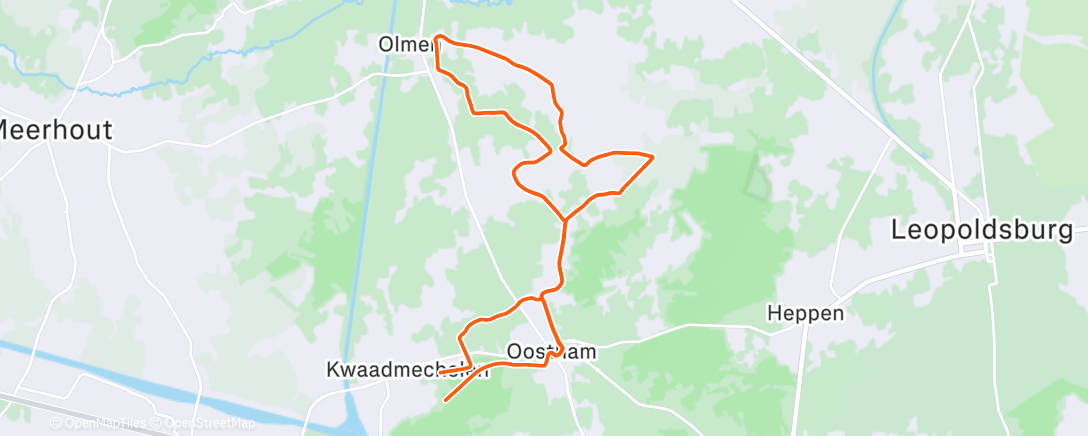 Map of the activity, Dinsdagdoortrappers