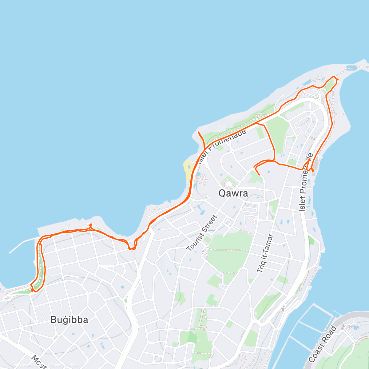 Map of the activity, Morning Walk