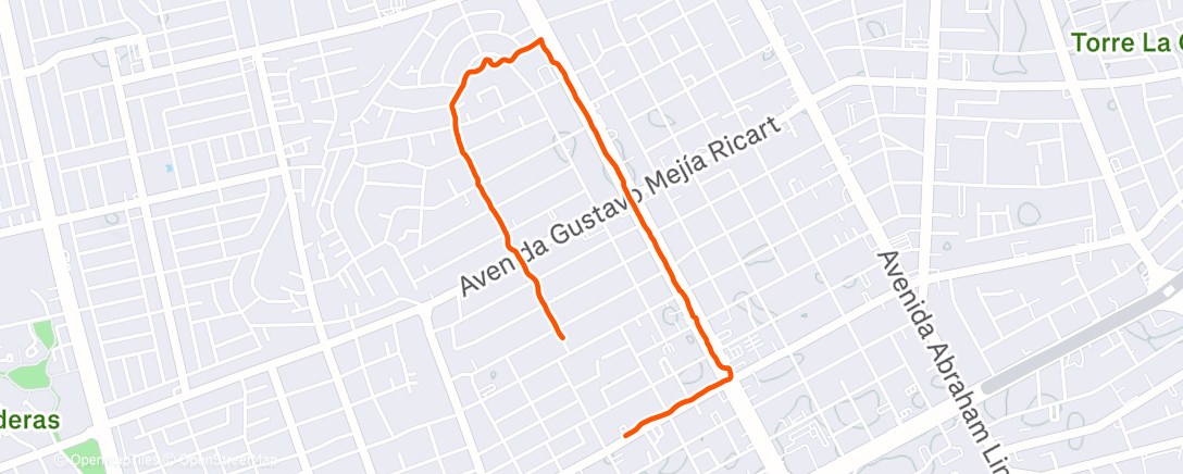 Map of the activity, Lunch Run