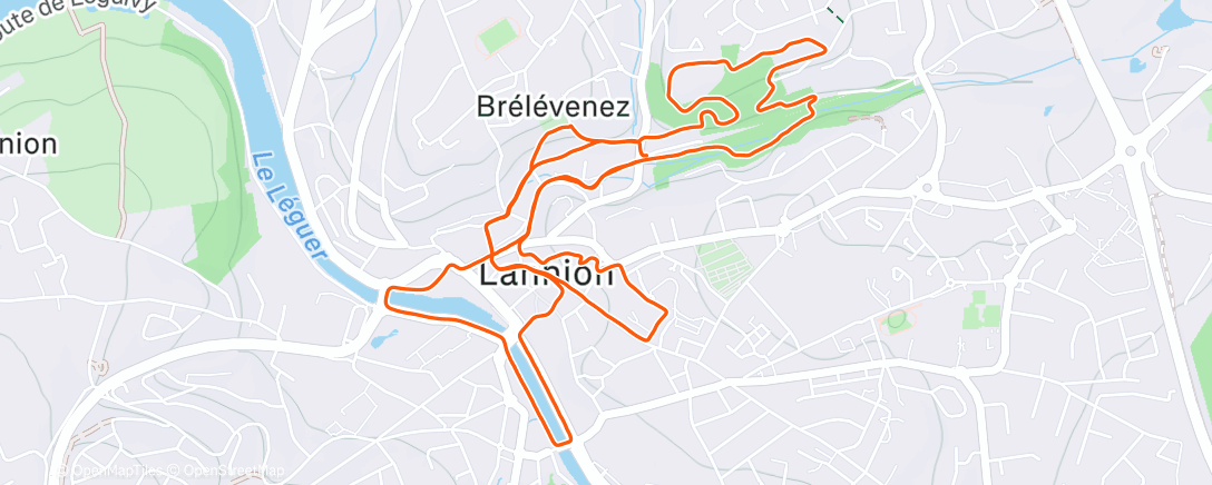 Map of the activity, Activation veille Trail Urbain pour William