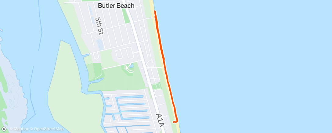 Map of the activity, Stroll on the beach